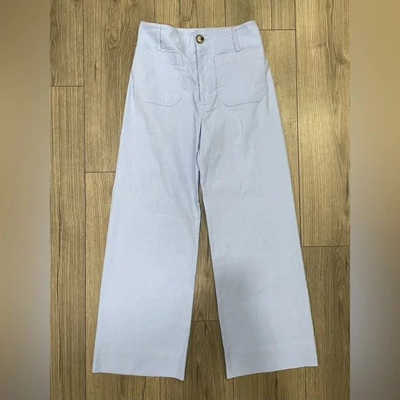 Maeve by Anthropologie The Colette Magic Fabric Crop Wide-Leg Pants Size 26 - Picture 2 of 10